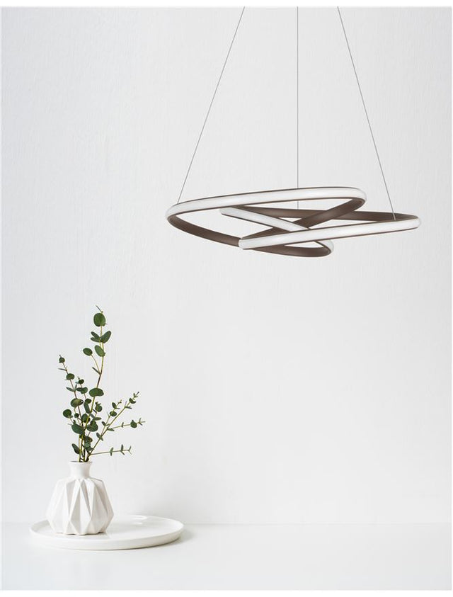 MENTON Sandy Coffee Aluminium & Acrylic LED 43 Watt 230 Volt 3013Lm 3000K IP20 D: 52 H: 120 cm