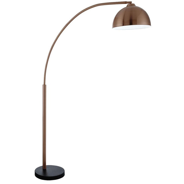 GIRAFFE - COPPER FLOOR LAMP, BLACK MARBLE BASE