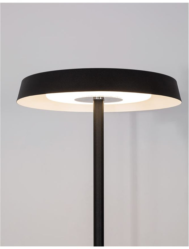 VITI Dimmable Sandy Black Aluminium & Acrylic LED 18 Watt 230 Volt 1300Lm 3000K IP20 D: 30 W: 30 H: 170 cm