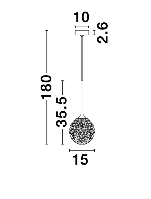 MIRANO Clear Structured Glass & Brushed Gold Steel LED G9 1x5 Watt 230 Volt IP20 Bulb Excluded D: 15 H1: 35.5 H2: 180 cm