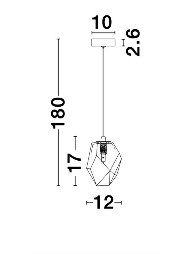 ICE Gradient White Colour Glass & White Metal LED G9 1x5 Watt 230 Volt IP20 Bulb Excluded D: 12 H1: 17 H2: 180 cm