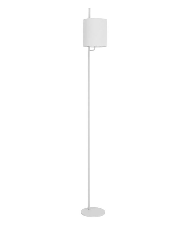 YAMA White Fabrirc Shade & White Aluminium Switch On/OffLED E27 1x12 Watt 230Volt IP20 Bulb Excluded L: 20 H1: 22 H2: 176 cm