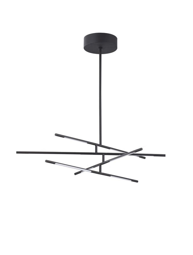 RACCIO Black Metal & Acrylic LED 40 Watt 230 Volt 2800Lm 3000K IP20 L: 84 W: 80 H: 81 cm