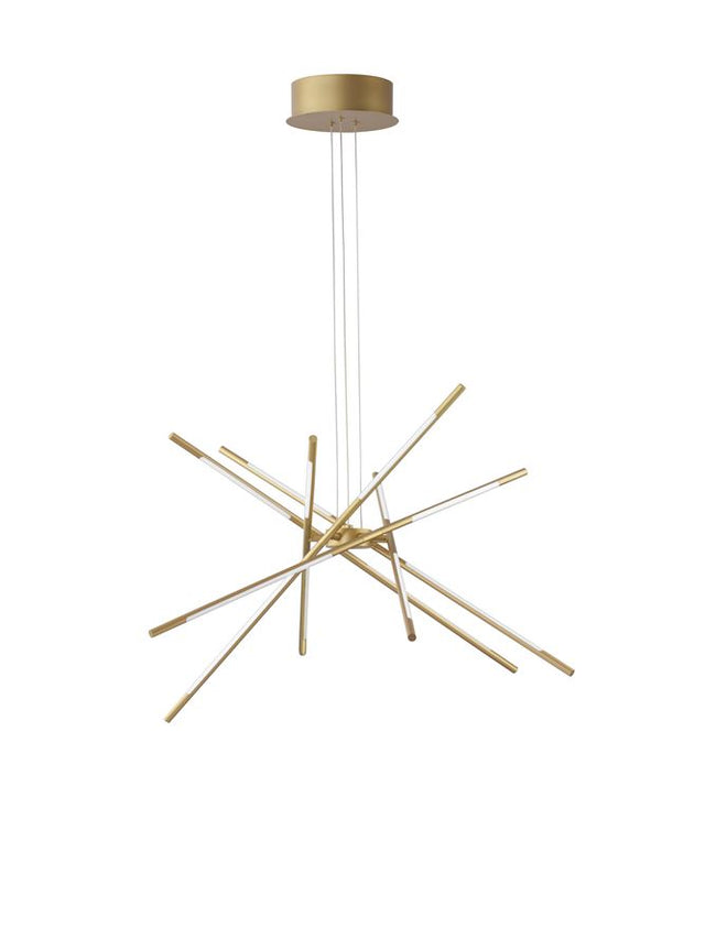 RACCIO Gold Metal & Acrylic LED 56 Watt 230 Volt 4200Lm 3000K IP20 D: 85 H1: 31 H2: 120 cm