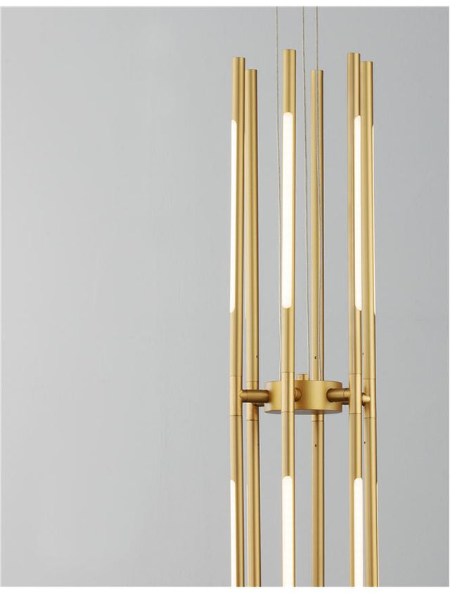 RACCIO Gold Metal & Acrylic LED 56 Watt 230 Volt 4200Lm 3000K IP20 D: 85 H1: 31 H2: 120 cm