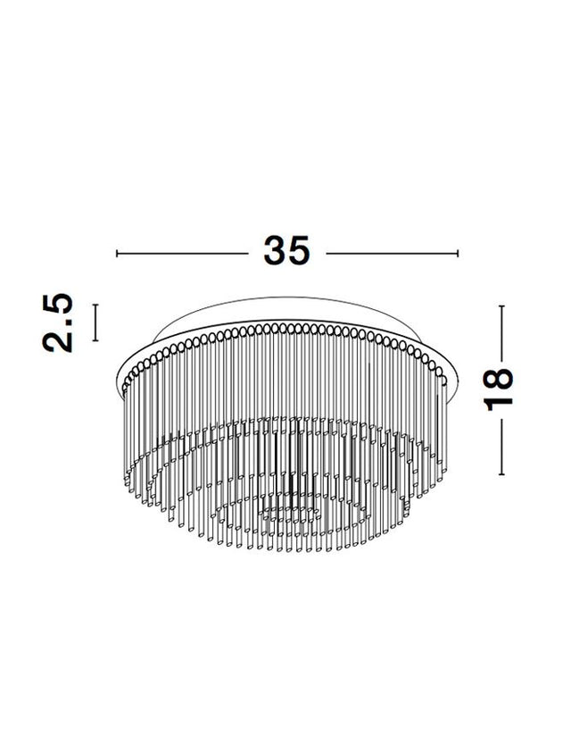 ROSARNO Chrome Metal Glass & K9 Crystal LED G9 6x5 Watt 230 Volt IP20 Bulb Excluded D: 35 H: 18 cm