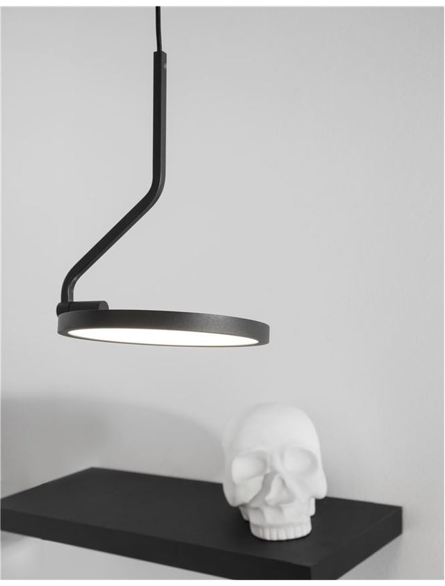 LUCCELO Sandy Black Aluminium & Acrylic LED 10 Watt 230 Volt 500Lm 3000K IP20 L: 16 W: 16 H: 400 cm