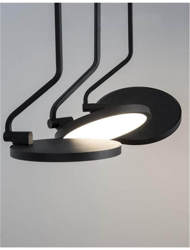 LUCCELO Sandy Black Aluminium & Acrylic LED 30 Watt 230 Volt 1500Lm 3000K IP20 L: 16 W: 16 H: 400 cm