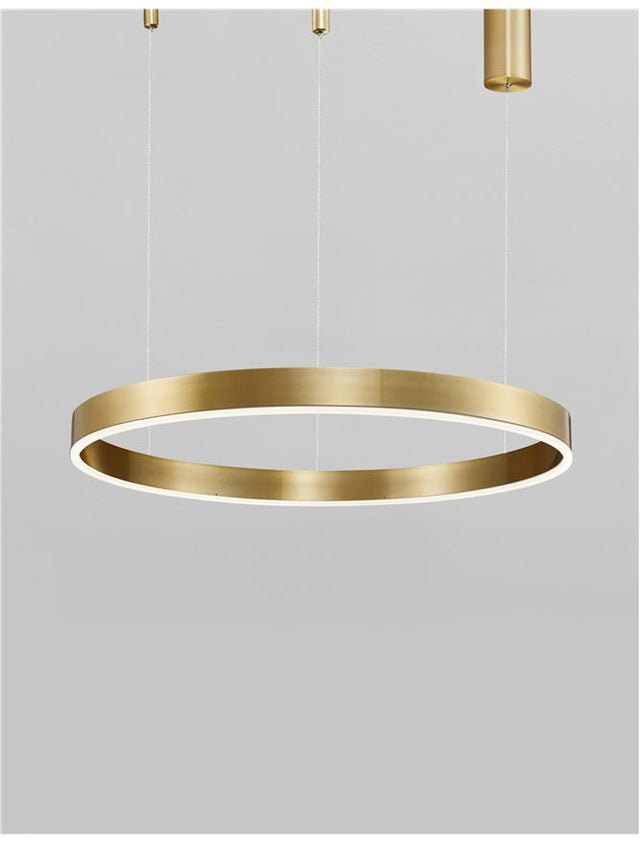 MOTIF Brass Gold Aluminium & Acrylic LED 40 Watt 230 Volt 2800Lm 3000K IP20 D: 60 H: 120 cm