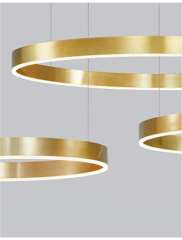 MOTIF Brass Gold Aluminium & Acrylic LED 40 Watt 230 Volt 2800Lm 3000K IP20 D: 60 H: 120 cm