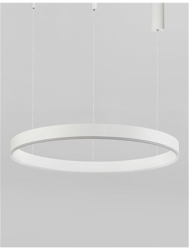 MOTIF Sandy White Aluminium & Acrylic LED 55 Watt 230 Volt 3800Lm 3000K IP20 D: 100 H: 150 cm