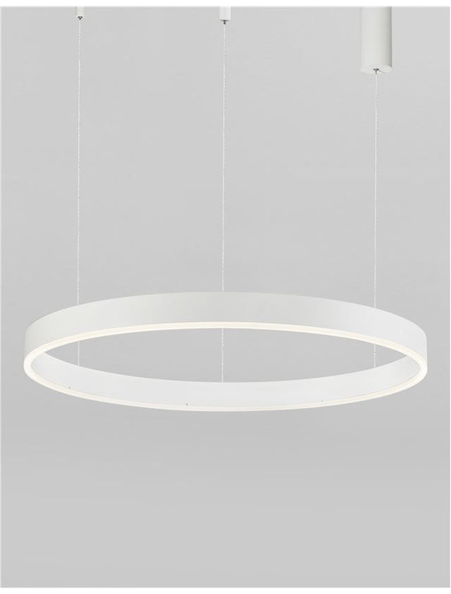 MOTIF Sandy White Aluminium & Acrylic LED 55 Watt 230 Volt 3800Lm 3000K IP20 D: 100 H: 150 cm