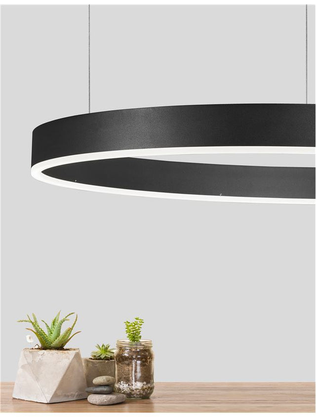 MOTIF Sandy Black Aluminium & Acrylic LED 48 Watt 230 Volt 3360Lm 3000K IP20 D: 80 H: 120 cm