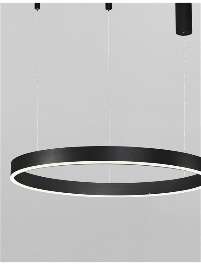 MOTIF Sandy Black Aluminium & Acrylic LED 55 Watt 230 Volt 3800Lm 3000K IP20 D: 100 H: 150 cm