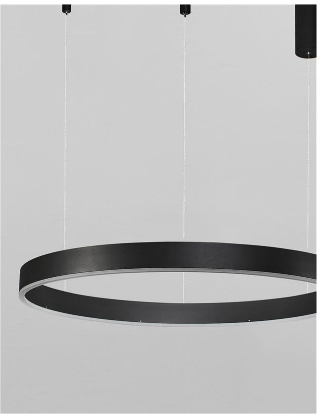 MOTIF Sandy Black Aluminium & Acrylic LED 55 Watt 230 Volt 3800Lm 3000K IP20 D: 100 H: 150 cm