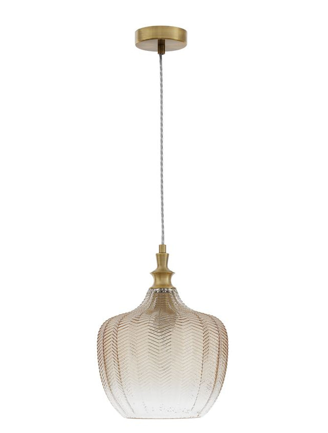 LONI Brass Metal Champagne Glass LED E27 1x12 Watt 230 Volt IP20 Bulb Excluded D: 24 H1: 32 H2: 120 cm