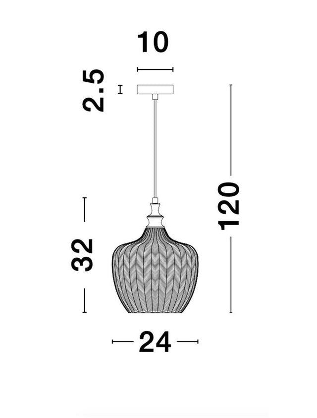 LONI Brass Metal Champagne Glass LED E27 1x12 Watt 230 Volt IP20 Bulb Excluded D: 24 H1: 32 H2: 120 cm