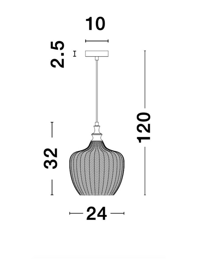 LONI Matt Black Metal Dark Blue Glass LED E27 1x12 Watt 230 Volt IP20 Bulb Excluded D: 24 H1: 32 H2: 120 cm