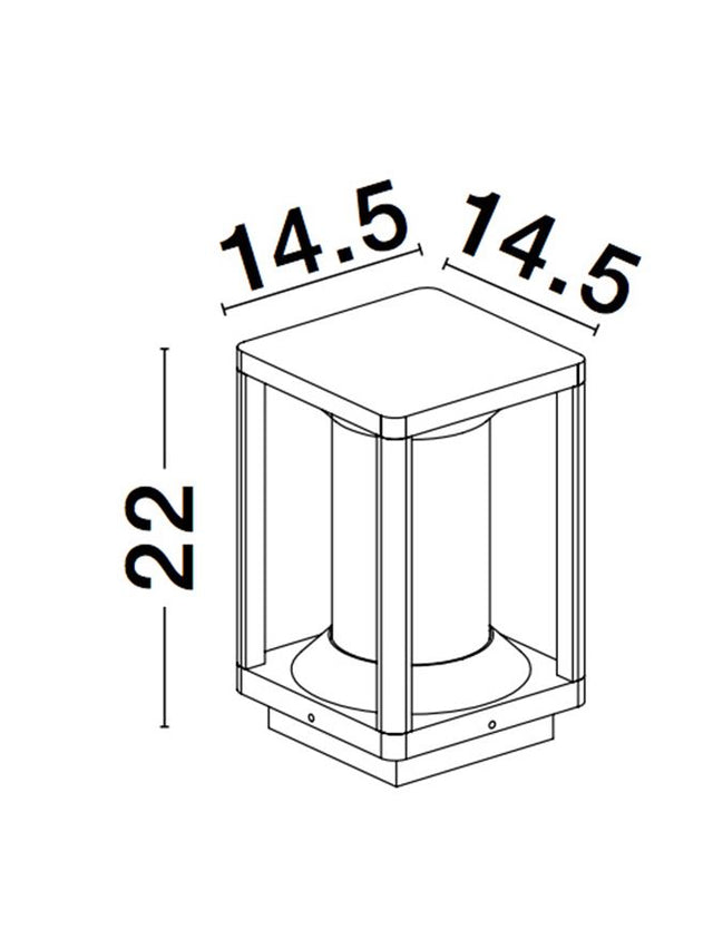 LOEVE Anthracite Die-Casting Aluminium & Clear Acrylic LED E27 1x12 Watt 220-240 Volt IP65
Bulb Excluded L: 14.5 W: 14.5 H: 22 cm