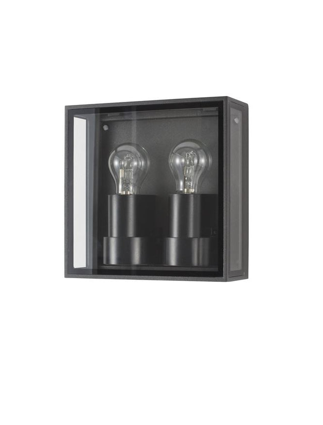 SORREN Anthracite Die-Casting Aluminium & Clear Glass LED E27 2x12 Watt 220-240 Volt IP65
Bulb Excluded L: 22 W: 8.7 H: 22 cm