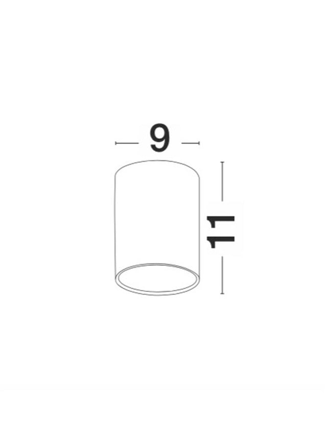 CECI Sandy White Aluminium Glass Diffuser LED 6 Watt 520Lm 3000K D: 9 H: 11 cm IP65