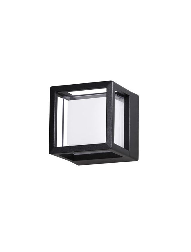 AGOSTO Black Aluminium & Acrylic LED 6 Watt 420Lm 3000K 50Hz L: 11 W: 11 H: 11 cm IP54