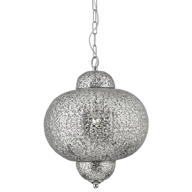 FRETWORK  - 1LT PENDANT, SHINY NICKEL