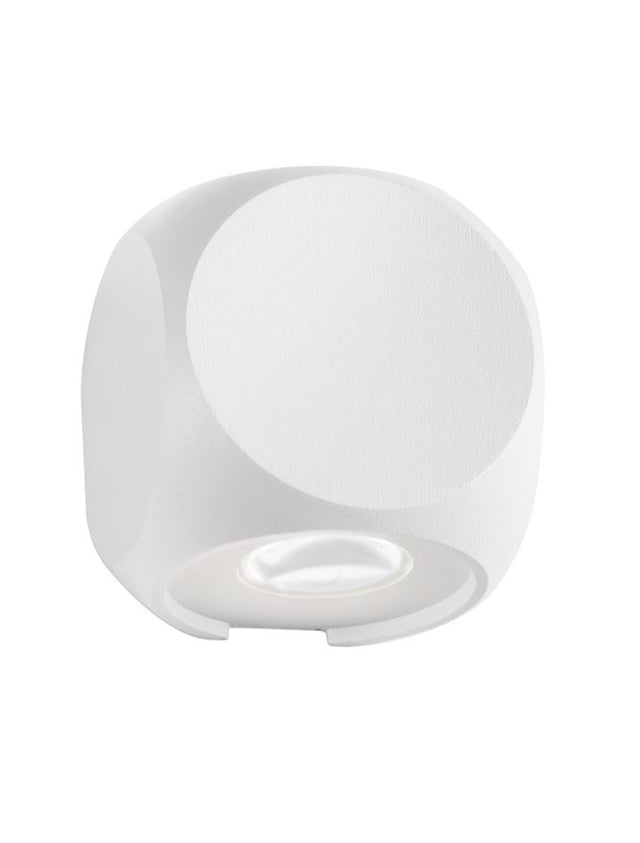 ZARI Sandy White Alum. & Glass LED 2x2 Watt 285Lm 3000K 2 sides light L: 5.5 H: 6.5 cm IP54