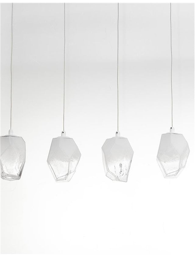 ICE Gradient White Colour Glass & White Metal LED G9 5x5 Watt 230 Volt IP20 Bulb Excluded L: 84 W: 12 H: 180 cm