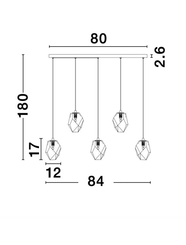 ICE Gradient White Colour Glass & White Metal LED G9 5x5 Watt 230 Volt IP20 Bulb Excluded L: 84 W: 12 H: 180 cm