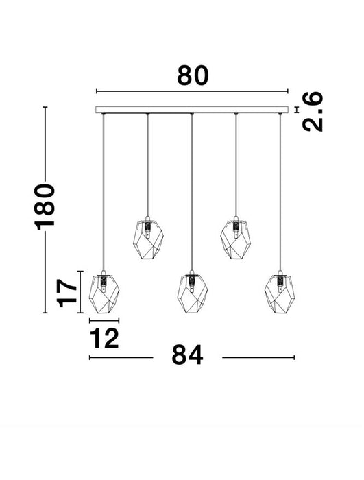 ICE Gradient White Colour Glass & White Metal LED G9 5x5 Watt 230