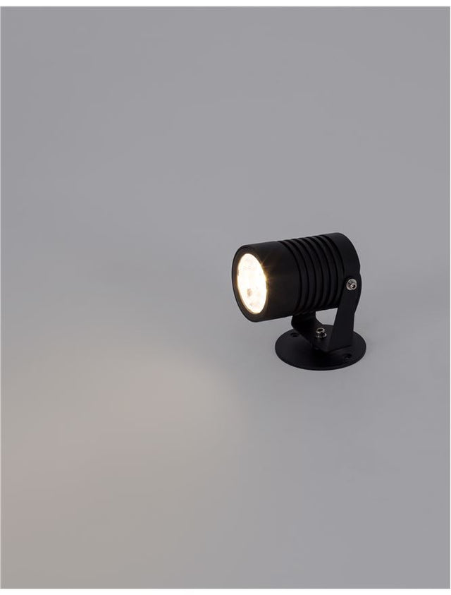 FEND Black Aluminium & Glass LED 10 Watt 742Lm 3000K CRI>80 100-240 Volt Beam Angle 24° IP65 D: 6.5 W: 9 H: 15 cm