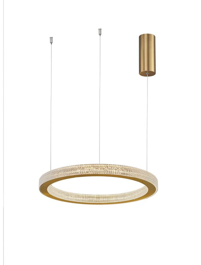 FIORE Antique Gold Brass Aluminium & Acrylic LED 40 Watt 230 Volt 2139Lm 3000K IP20 40 D: 40 H1: 4 H2: 120 cm