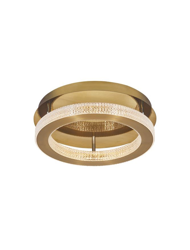 FIORE Antique Gold Brass Aluminium & Acrylic LED 40 Watt 230 Volt 2139Lm 3000K IP20 D: 40 H1: 4 H2: 12 cm