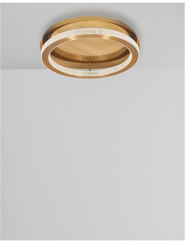 FIORE Antique Gold Brass Aluminium & Acrylic LED 40 Watt 230 Volt 2139Lm 3000K IP20 D: 40 H1: 4 H2: 12 cm