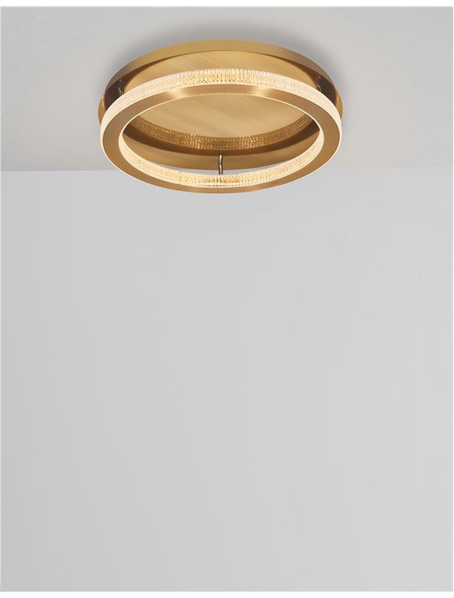 FIORE Antique Gold Brass Aluminium & Acrylic LED 40 Watt 230 Volt 2139Lm 3000K IP20 D: 40 H1: 4 H2: 12 cm