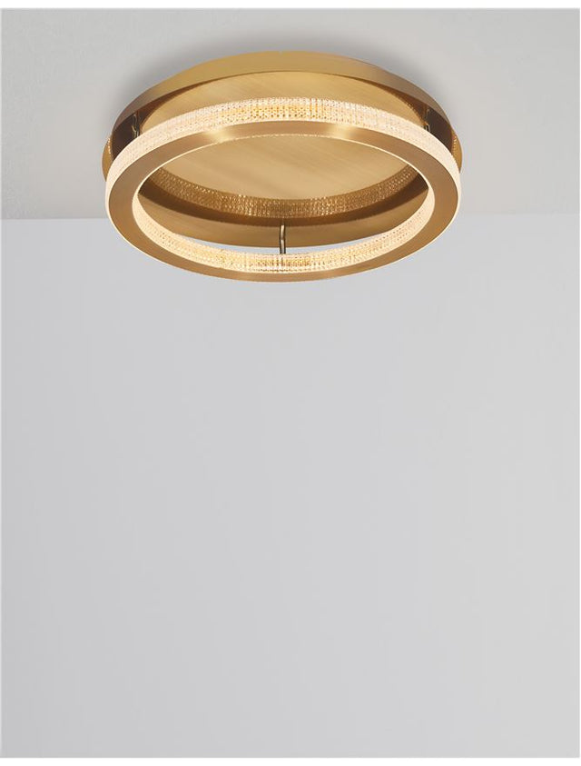 FIORE Antique Gold Brass Aluminium & Acrylic LED 60 Watt 230 Volt 3530Lm 3000K IP20 D: 60 H1: 4 H2: 12 cm