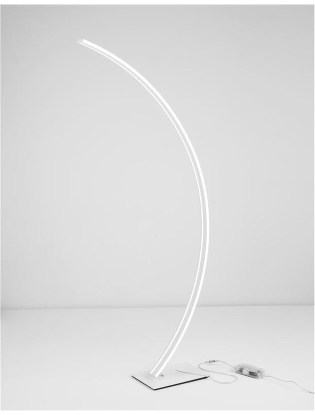 BRETON Sandy White Aluminium & Acrylic LED 40 Watt 230 Volt 2120Lm 3000K IP20 L: 20 W: 56 H: 150 cm