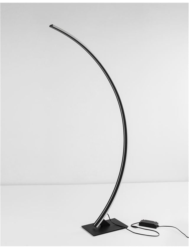 BRETON Sandy Black Aluminium & Acrylic LED 40 Watt 230 Volt 2120Lm 3000K IP20 L: 20 W: 56 H: 150 cm