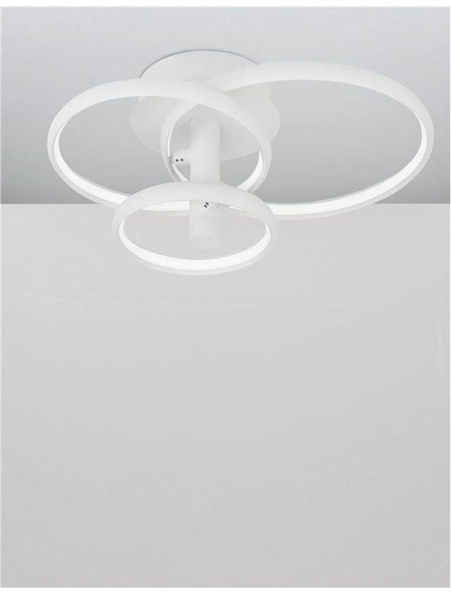 EMIL Sandy White Aluminium & Acrylic LED 30 Watt 230 Volt 2300Lm 3000K IP20 D: 45 W: 35 H: 22 cm