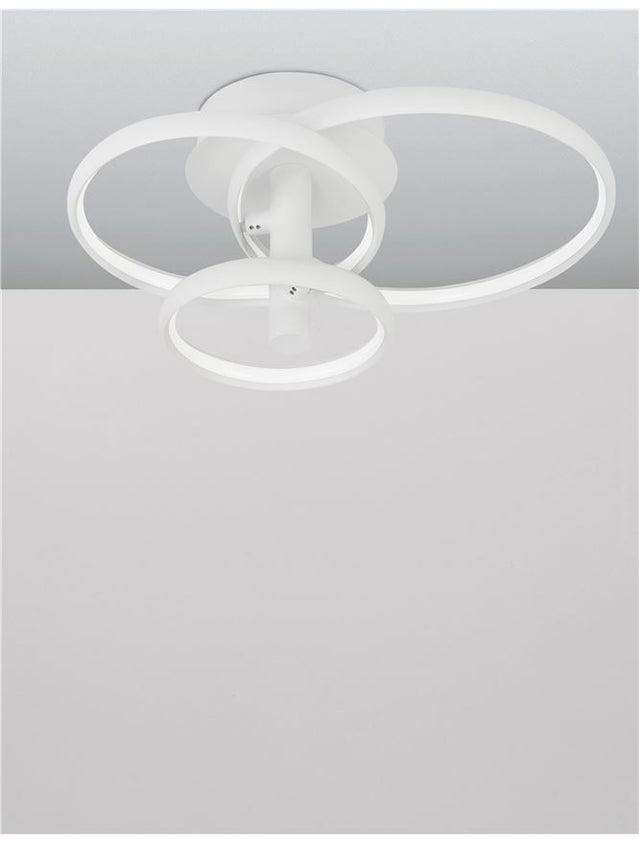 EMIL Sandy White Aluminium & Acrylic LED 30 Watt 230 Volt 2300Lm 3000K IP20 D: 45 W: 35 H: 22 cm