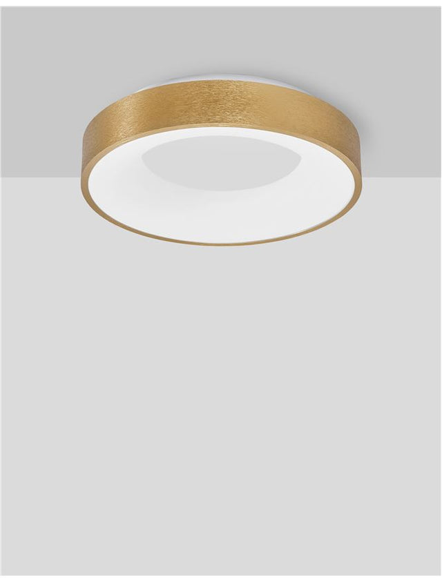 RANDO THIN Brushed Gold Aluminium & Acrylic LED 30 Watt 230 Volt 1950Lm 3000K IP20 D: 38 H: 9 cm