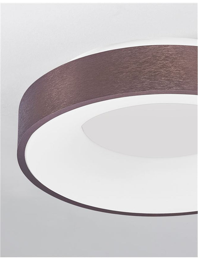 RANDO THIN Brushed Coffee Aluminium & Acrylic LED 30 Watt 230 Volt 1950Lm 3000K IP20 D: 38 H: 9 cm