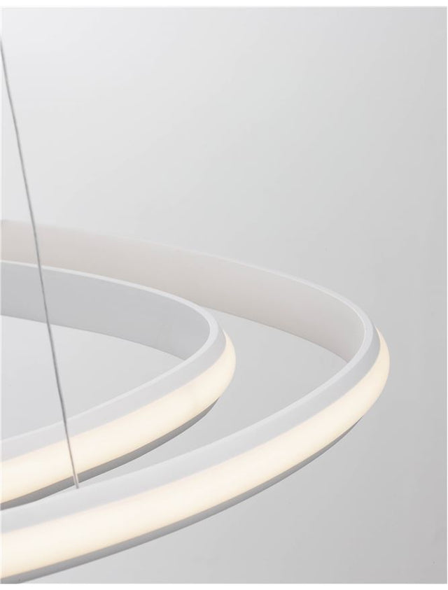 ARIES Dimmable Sandy White Aluminium & Acrylic LED 48 Watt 230 Volt 2363Lm 3000K IP20 D: 59 H: 120 cm