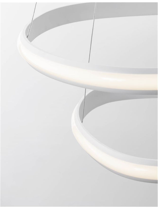 ARIES Dimmable Sandy White Aluminium & Acrylic LED 48 Watt 230 Volt 2363Lm 3000K IP20 D: 59 H: 120 cm