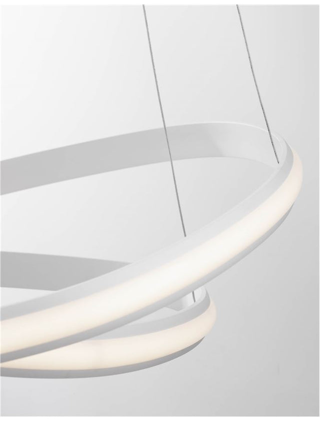 ARIES Dimmable Sandy White Aluminium & Acrylic LED 48 Watt 230 Volt 2363Lm 3000K IP20 D: 59 H: 120 cm