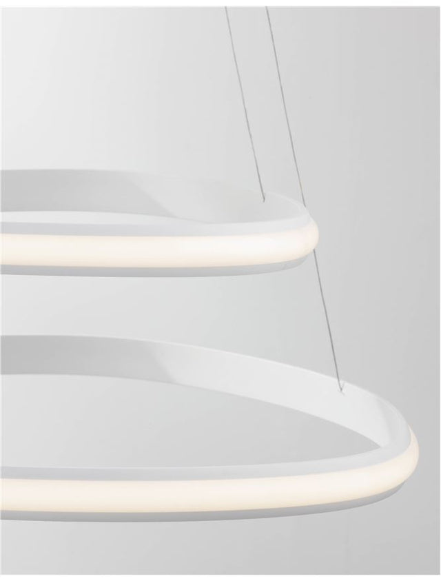 ARIES Dimmable Sandy White Aluminium & Acrylic LED 48 Watt 230 Volt 2363Lm 3000K IP20 D: 59 H: 120 cm