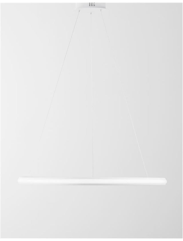 ARIES Dimmable Sandy White Aluminium & Acrylic LED 32 Watt 230 Volt 1770Lm 3000K IP20 D: 74 H: 120 cm