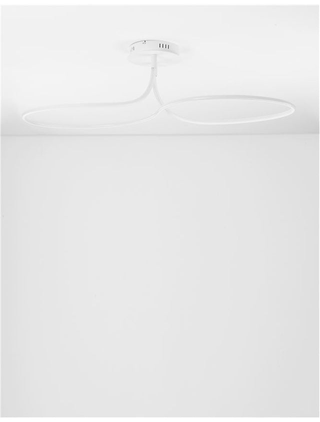 FUNGO Sandy White Aluminium & Acrylic LED 47 Watt 230 Volt 2630Lm 3000K IP20 D: 102 H: 30 cm