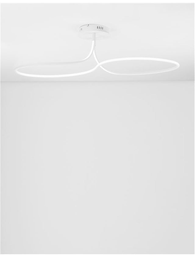 FUNGO Sandy White Aluminium & Acrylic LED 47 Watt 230 Volt 2630Lm 3000K IP20 D: 102 H: 30 cm